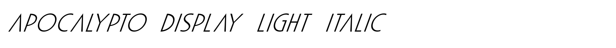 Apocalypto Display Light Italic image